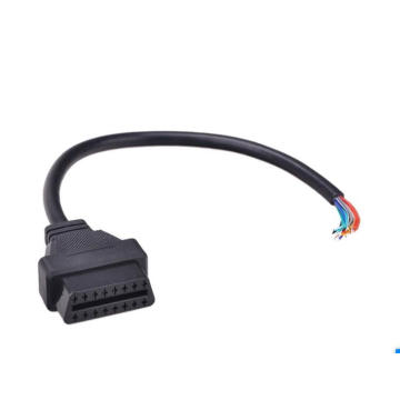 OBD2 16pin Female Connector to Extension Opening OBD Cable